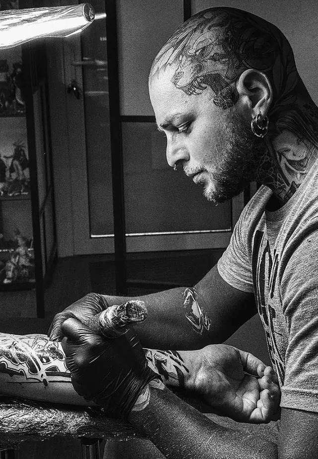 Sébastien Barberis, tatuador de Nantes