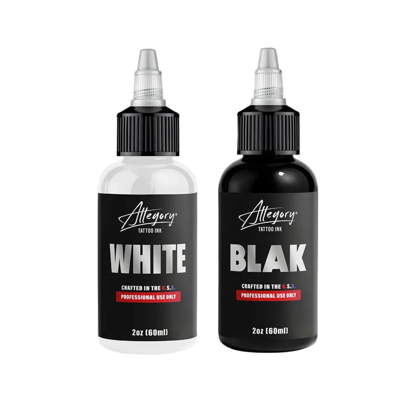 Blak + White 60 ml — Kit de tintas para tatuagem Allegory Ink