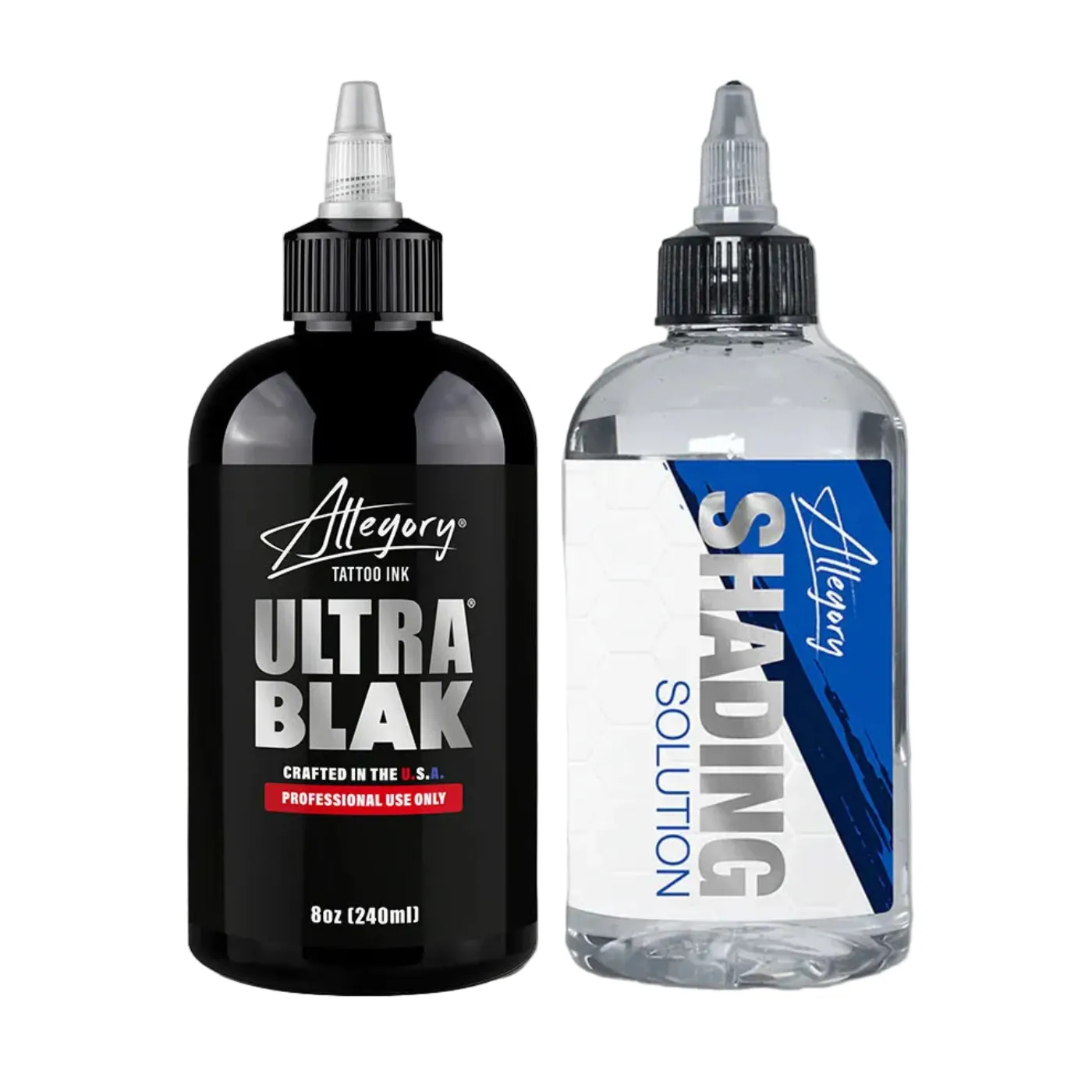 Ultra Blak + Shading Solution — Kit de tintas para tatuagem Allegory Ink