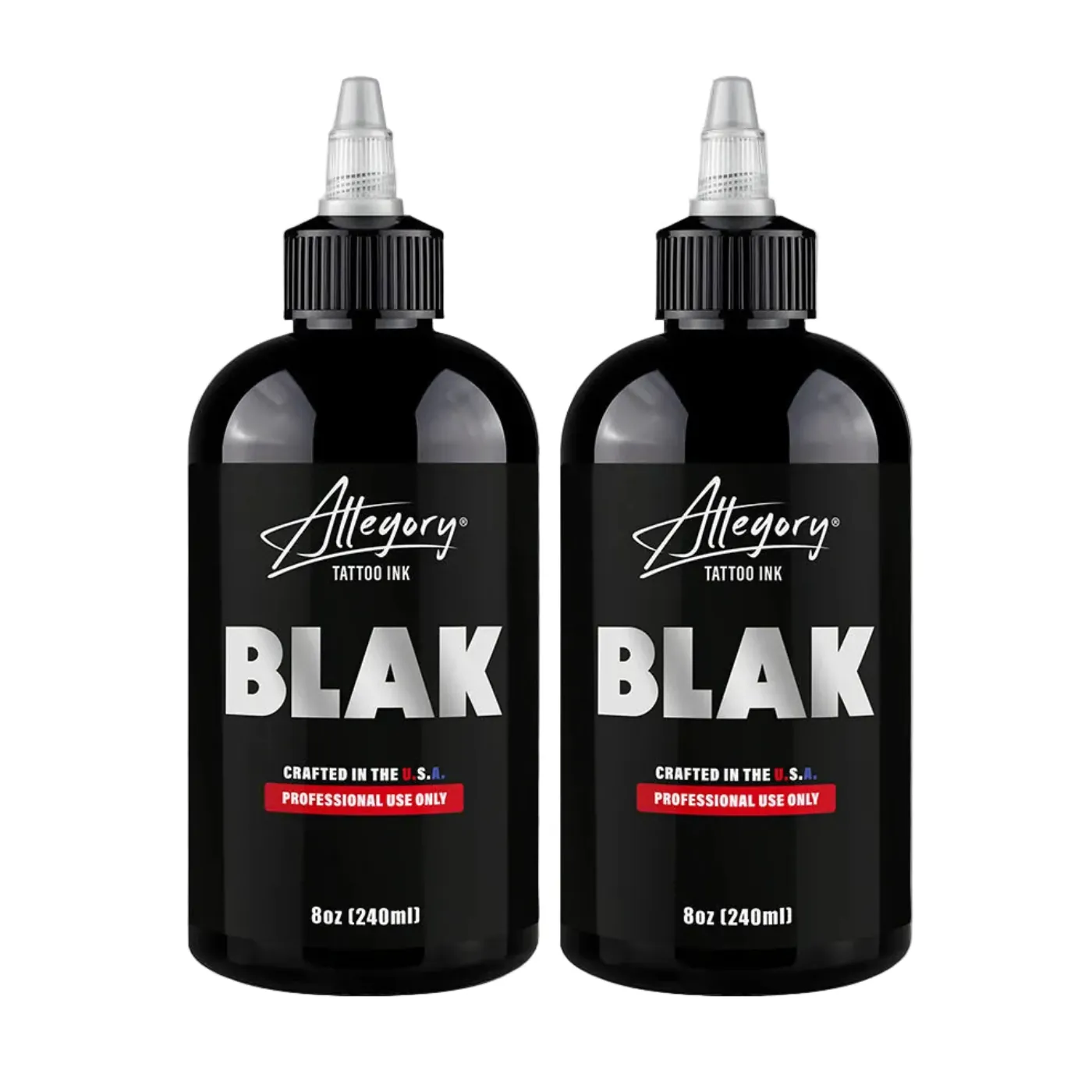 Blak 2 × 240 ml — Kit de tintas para tatuagem Allegory Ink