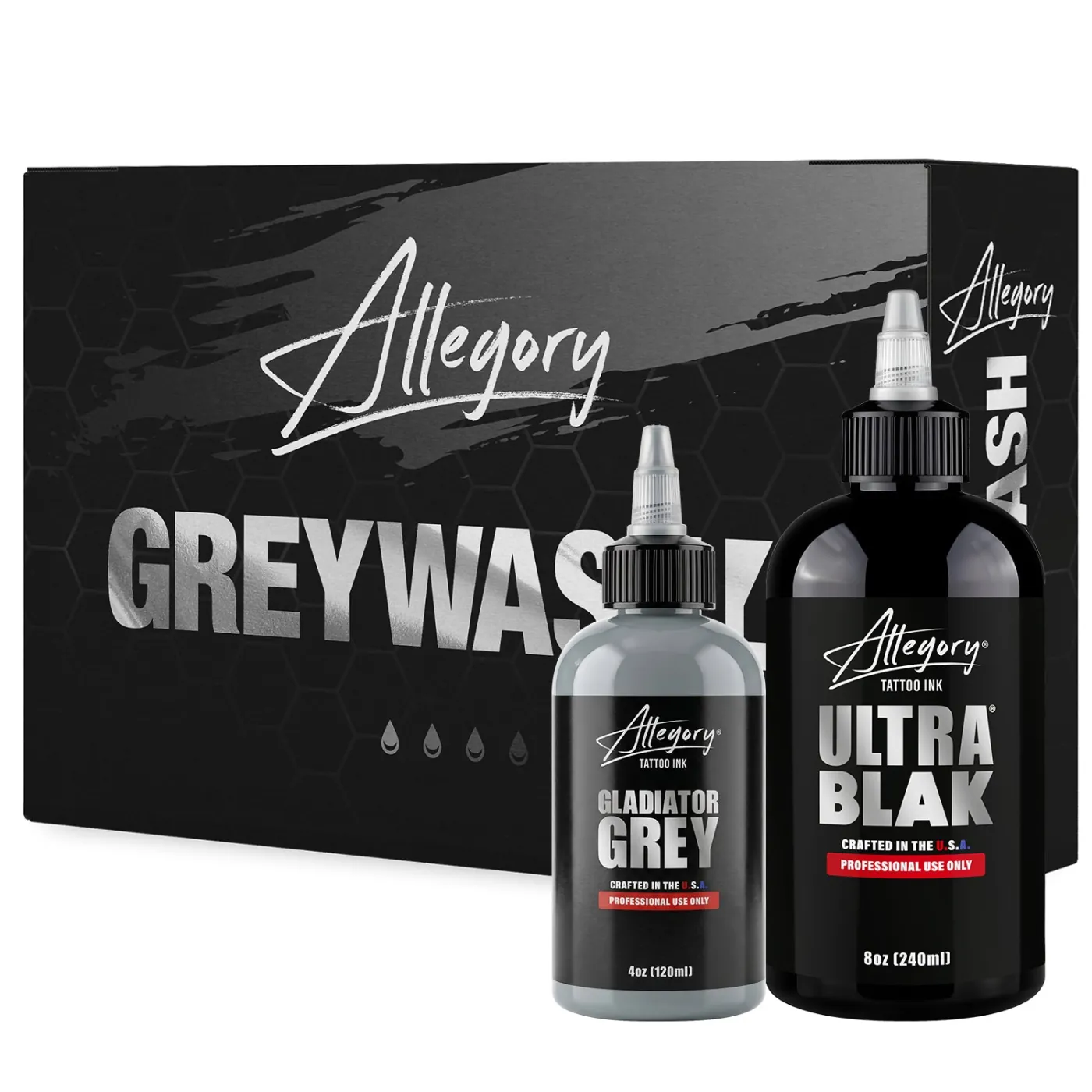 Greywash Pro Pack — Greywash: tinta cinza para tatuagem Allegory Ink