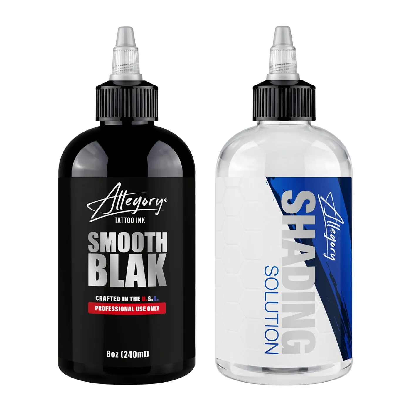 Smooth Blak + Shading Solution — Kit de tintas para tatuagem Allegory Ink
